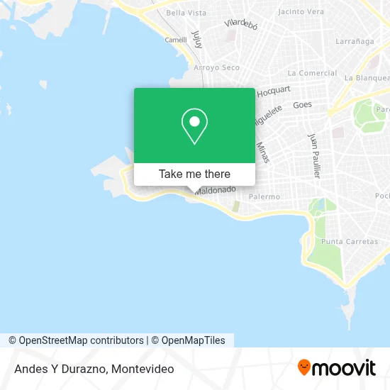 Mapa de Andes Y Durazno