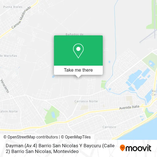 Dayman (Av 4) Barrio San Nicolas Y Baycuru (Calle 2) Barrio San Nicolas map