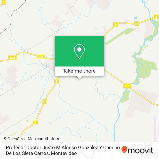 Mapa de Profesor Doctor Justo M Alonso González Y Camino De Los Siete Cerros