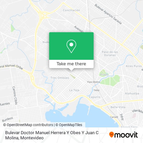 Bulevar Doctor Manuel Herrera Y Obes Y Juan C Molina map