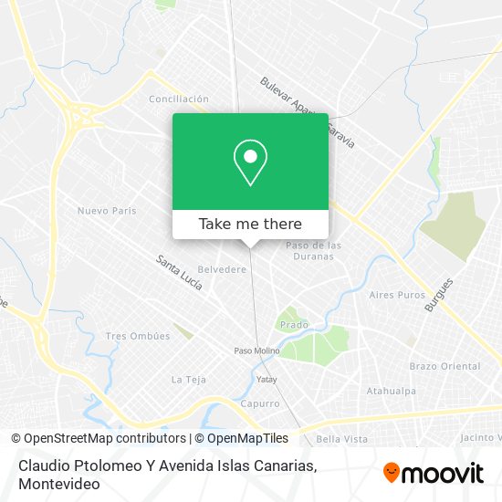 Claudio Ptolomeo Y Avenida Islas Canarias map