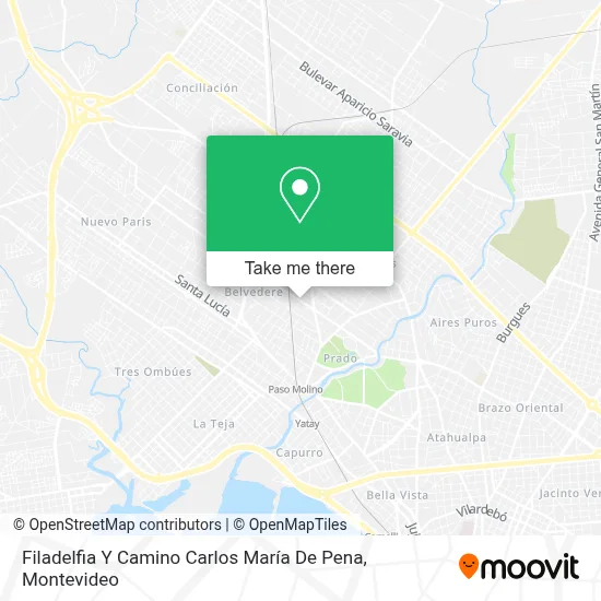 Filadelfia Y Camino Carlos María De Pena map