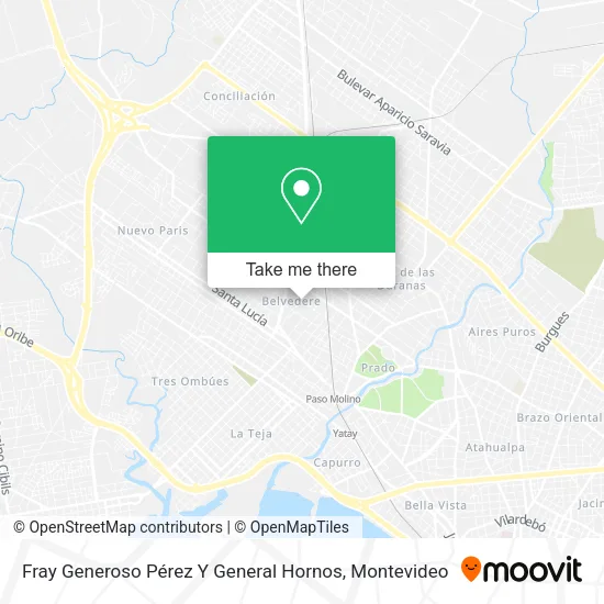 Mapa de Fray Generoso Pérez Y General Hornos