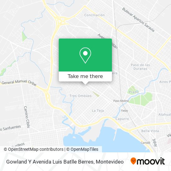 Mapa de Gowland Y Avenida Luis Batlle Berres