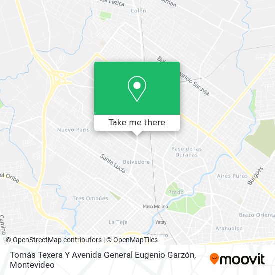Tomás Texera Y Avenida General Eugenio Garzón map