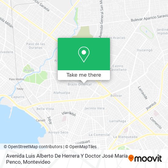 Mapa de Avenida Luis Alberto De Herrera Y Doctor José María Penco