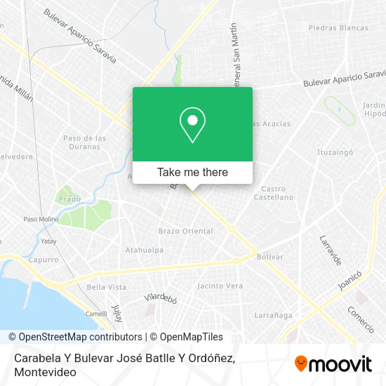 Mapa de Carabela Y Bulevar José Batlle Y Ordóñez