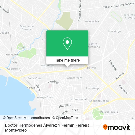 Doctor Hermogenes Álvarez Y Fermín Ferreira map