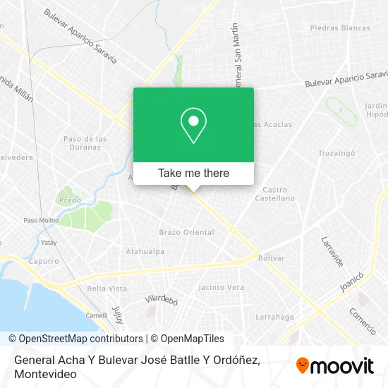 Mapa de General Acha Y Bulevar José Batlle Y Ordóñez