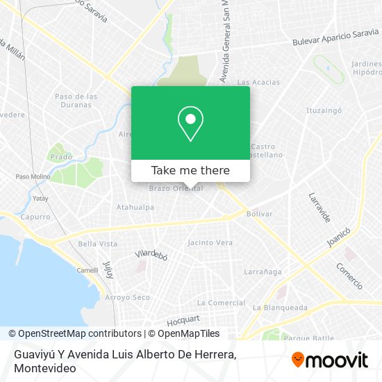 Guaviyú Y Avenida Luis Alberto De Herrera map