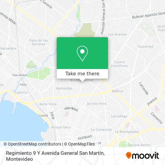 Mapa de Regimiento 9 Y Avenida General San Martín