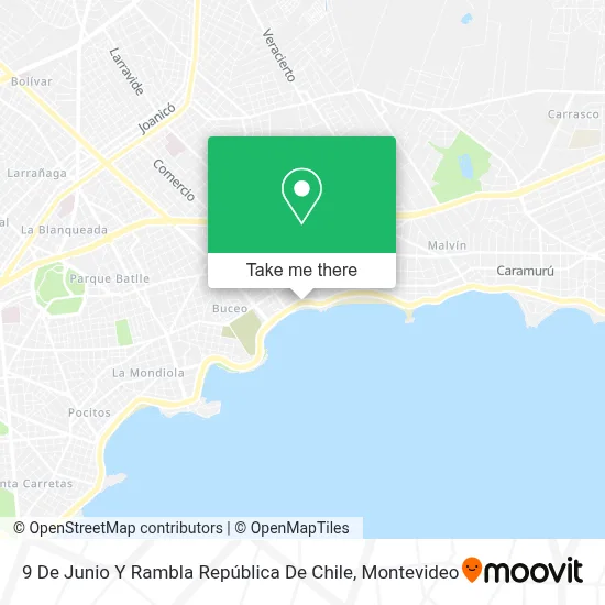 9 De Junio Y Rambla República De Chile map