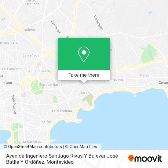 Mapa de Avenida Ingeniero Santiago Rivas Y Bulevar José Batlle Y Ordóñez