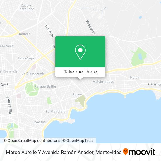 Mapa de Marco Aurelio Y Avenida Ramón Anador