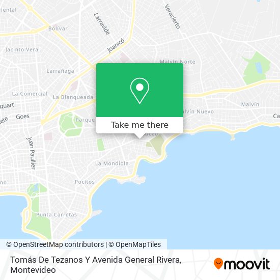 Tomás De Tezanos Y Avenida General Rivera map