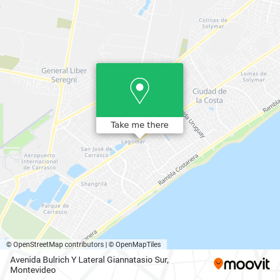 Avenida Bulrich Y Lateral Giannatasio Sur map