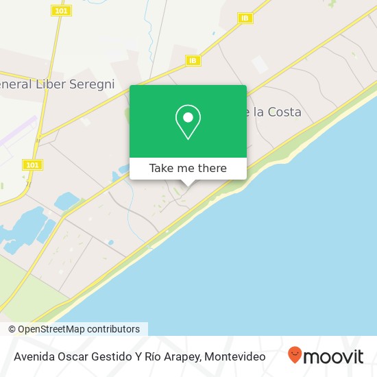 Avenida Oscar Gestido Y Río Arapey map