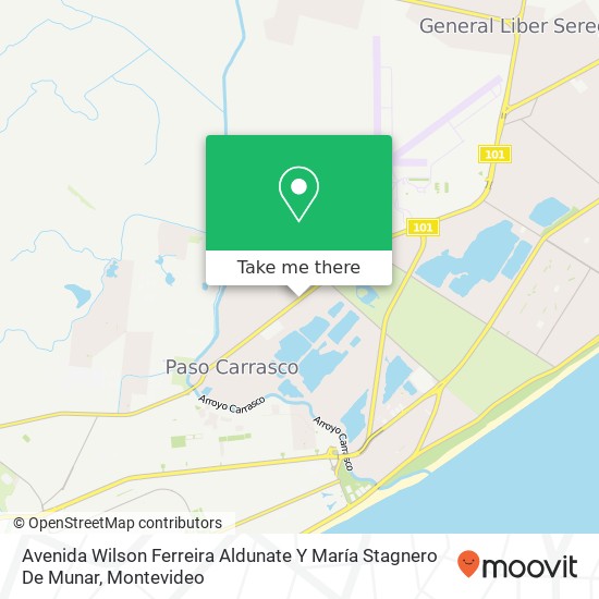 Avenida Wilson Ferreira Aldunate Y María Stagnero De Munar map