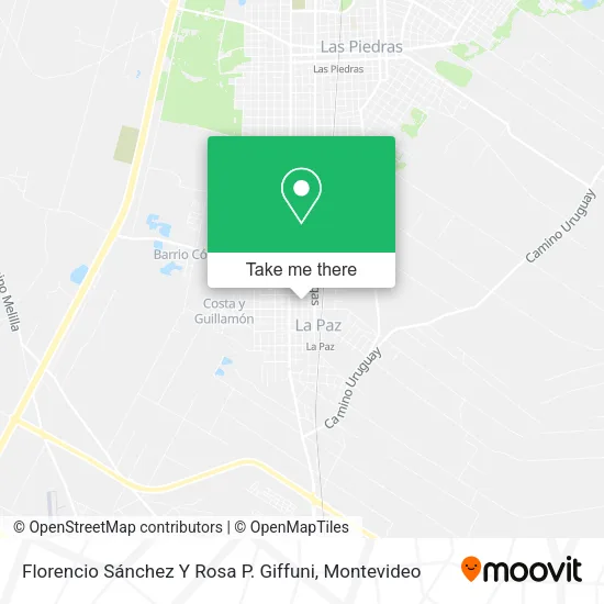 Mapa de Florencio Sánchez Y Rosa P. Giffuni