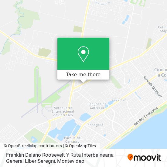 Franklin Delano Roosevelt Y Ruta Interbalnearia General Líber Seregni map