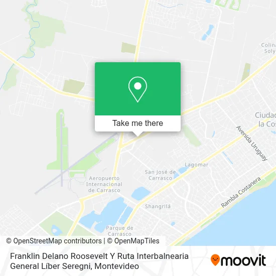 Franklin Delano Roosevelt Y Ruta Interbalnearia General Líber Seregni map