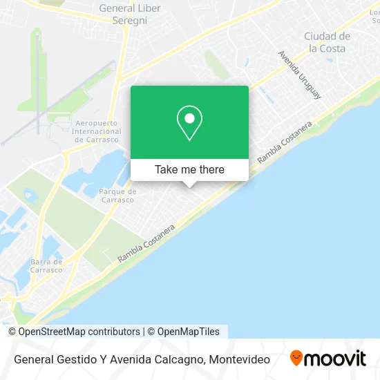 Mapa de General Gestido Y Avenida Calcagno