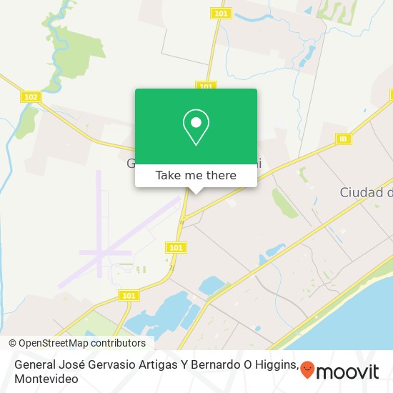 General José Gervasio Artigas Y Bernardo O Higgins map