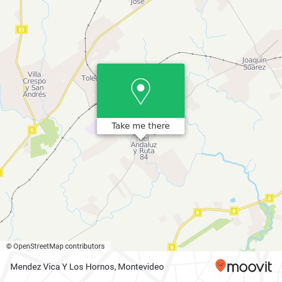 Mendez Vica Y Los Hornos map