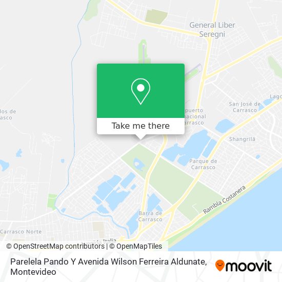 Mapa de Parelela Pando Y Avenida Wilson Ferreira Aldunate