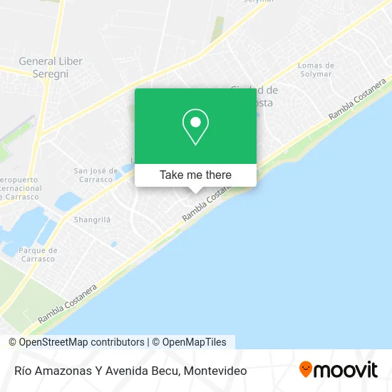 Río Amazonas Y Avenida Becu map