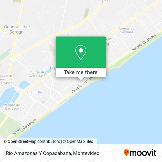 Río Amazonas Y Copacabana map