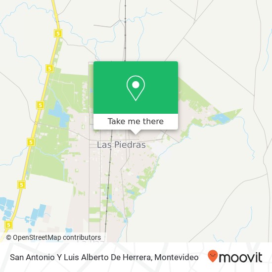 San Antonio Y Luis Alberto De Herrera map