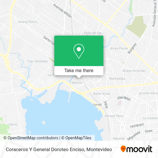 Mapa de Coraceros Y General Doroteo Enciso