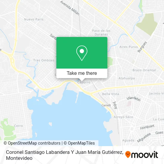 Coronel Santiago Labandera Y Juan María Gutiérrez map