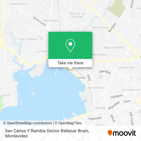 Mapa de San Carlos Y Rambla Doctor Baltasar Brum