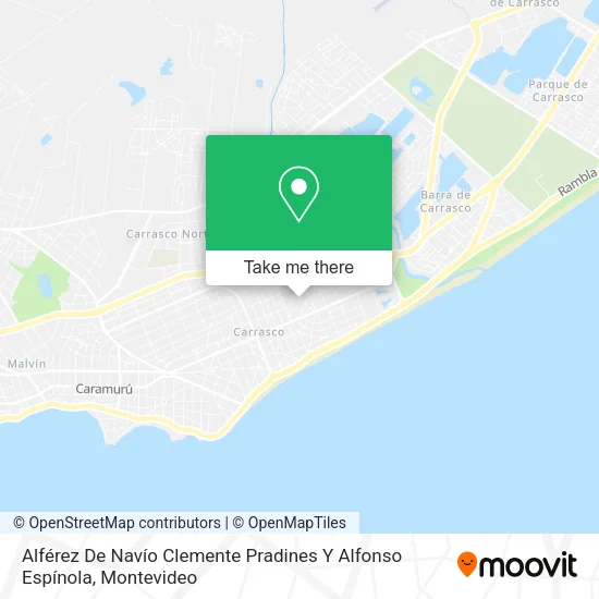 Mapa de Alférez De Navío Clemente Pradines Y Alfonso Espínola