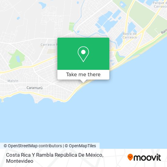 Costa Rica Y Rambla República De México map