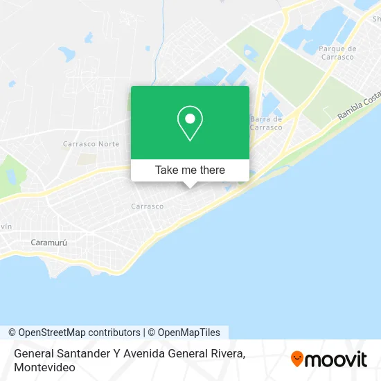 Mapa de General Santander Y Avenida General Rivera