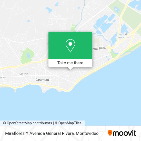 Mapa de Miraflores Y Avenida General Rivera
