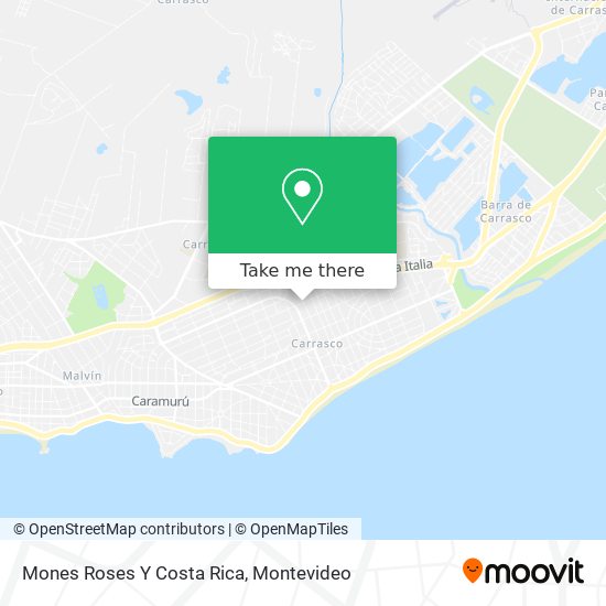 Mones Roses Y Costa Rica map