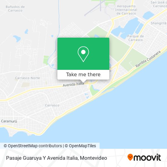 Mapa de Pasaje Guaruya Y Avenida Italia