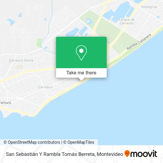 Mapa de San Sebastián Y Rambla Tomás Berreta