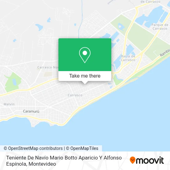 Mapa de Teniente De Navío Mario Botto Aparicio Y Alfonso Espínola