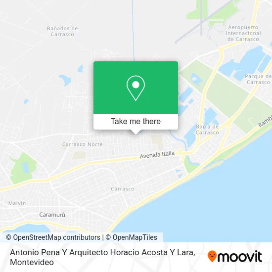 Mapa de Antonio Pena Y Arquitecto Horacio Acosta Y Lara