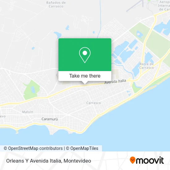 Mapa de Orleans Y Avenida Italia