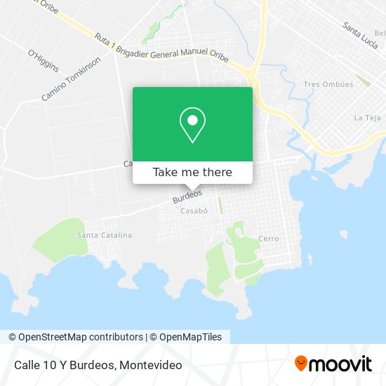Mapa de Calle 10 Y Burdeos