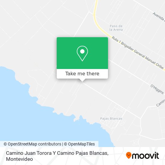 Camino Juan Torora Y Camino Pajas Blancas map