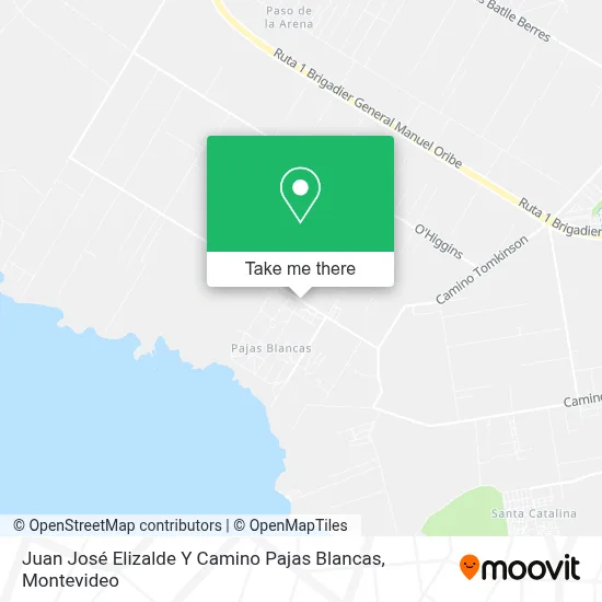 Juan José Elizalde Y Camino Pajas Blancas map