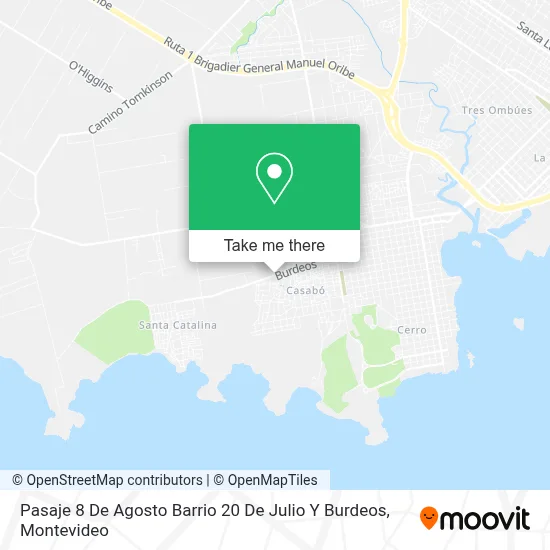 Pasaje 8 De Agosto Barrio 20 De Julio Y Burdeos map