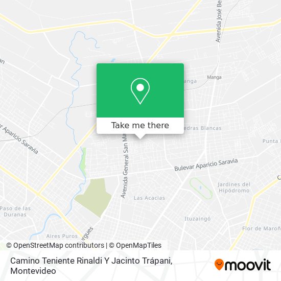 Camino Teniente Rinaldi Y Jacinto Trápani map